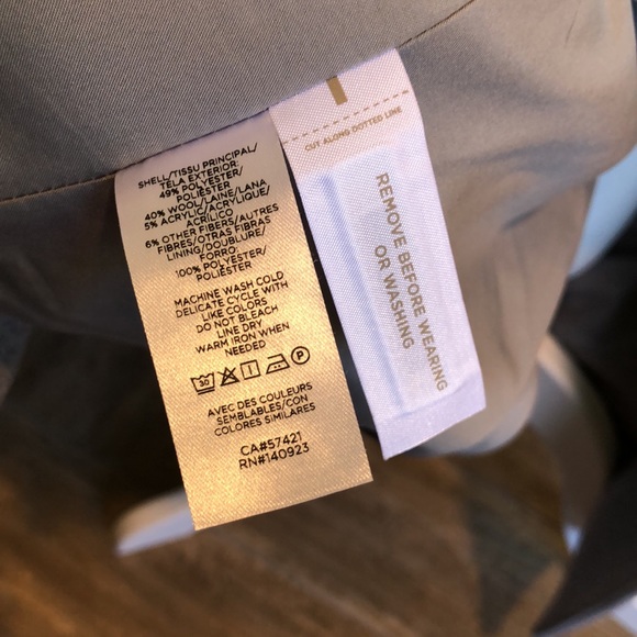 Loft Gray Two Button Long Dressy Pea Coat - Picture 8 of 8